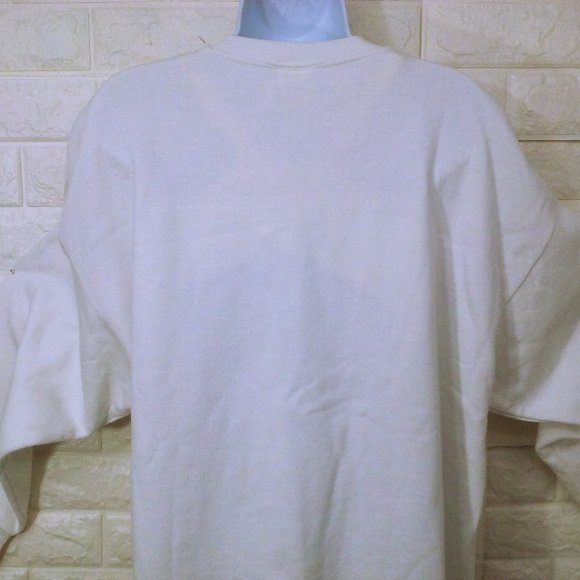 Vintage '89 Red Willow USA-made Golden Metallic Butterfly Sweatshirt -XXL White - Picture 10 of 10